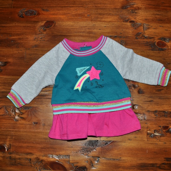 New CAT & JACK Varsity A-Line Dress & Diaper Cover - Picture 4 of 7